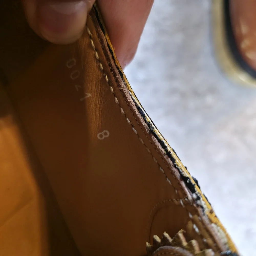 Marc Jacobs Brown Leather Plated Heel Bolted Dress Shoe Handmade In Italy Size 8